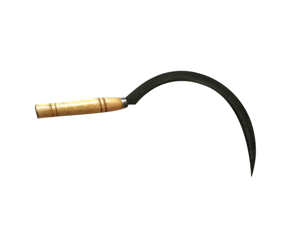 21 Inch Farm Sickle with Wooden Handle